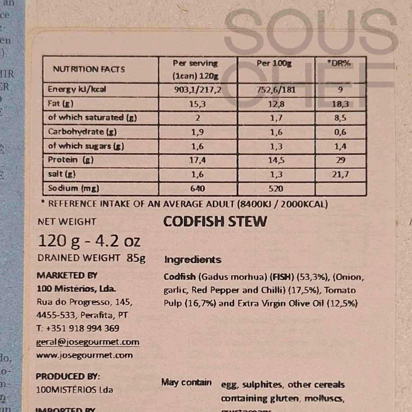 ABC+ Ingredients Brands|Tinned Fish & Seafood^Codfish Stew, 120g