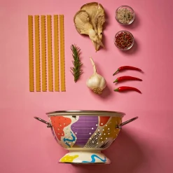 Kapka Enamel Kitchen Tools & Utensils^Abstract Enamel Colander, 22cm