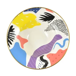 Kapka Enamel Middle Eastern Ingredients|Plates^Abstract Enamel Display Dish, 30cm