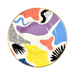 Kapka Enamel Middle Eastern Ingredients|Plates^Abstract Enamel Large Serving Dish, 30cm