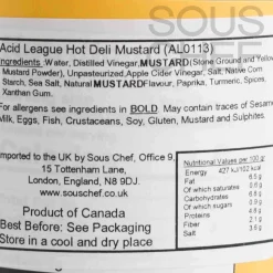 Acid League Ingredients Brands|Sauces & Condiments^Hot Deli Mustard, 355ml