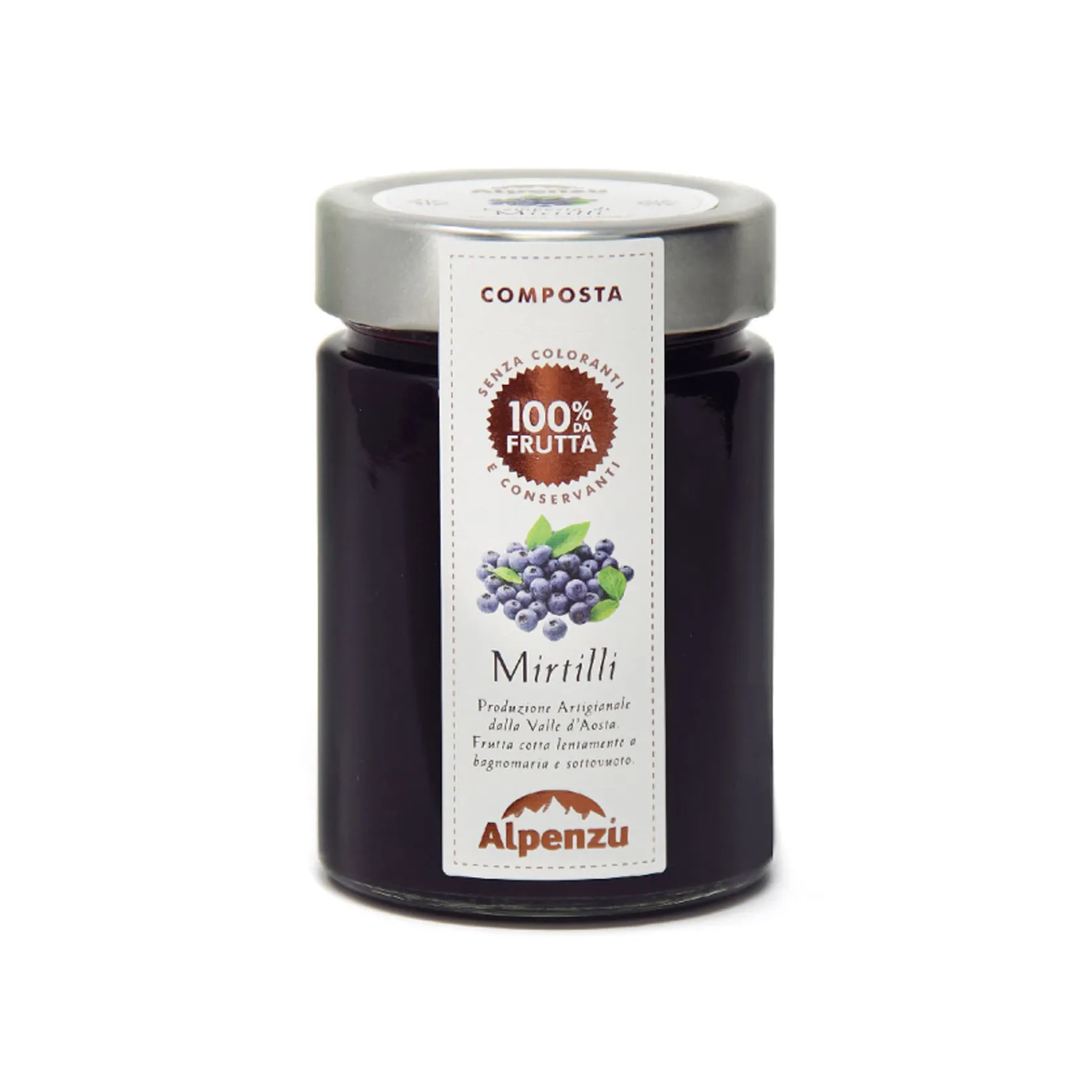 Alpenzu Ingredients Brands|Italian Ingredients^Blueberry Preserve 100% Fruit Jam, 350g