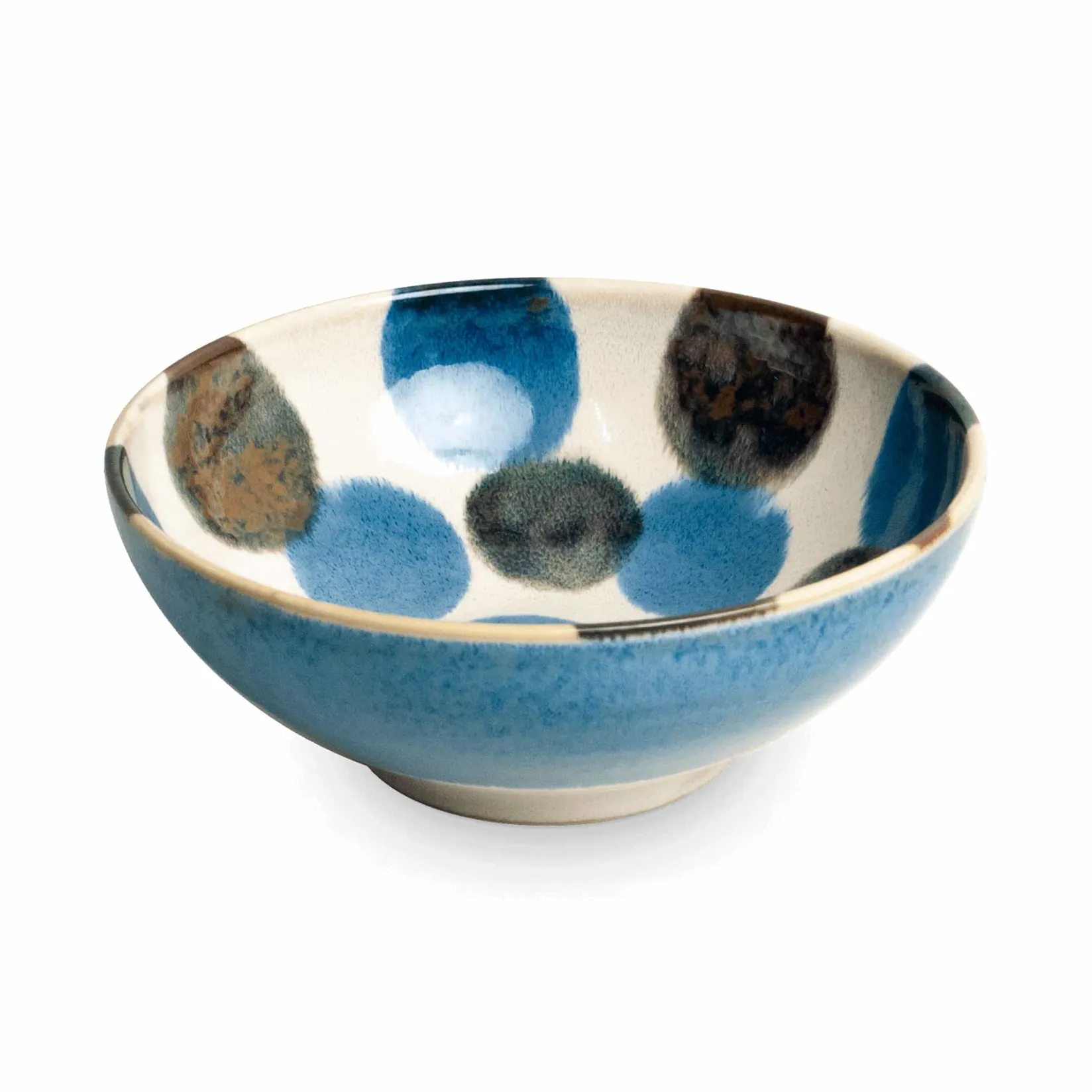 Kiji Stoneware & Ceramics Tableware Brands|Japanese Ingredients^Amatsubu Noodle Bowl, Blue, 21.5cm dia