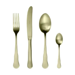 Herdmar Cutlery|Tableware Brands^Ambar Brushed Champagne Gold 4 Piece Place Setting Cutlery Set
