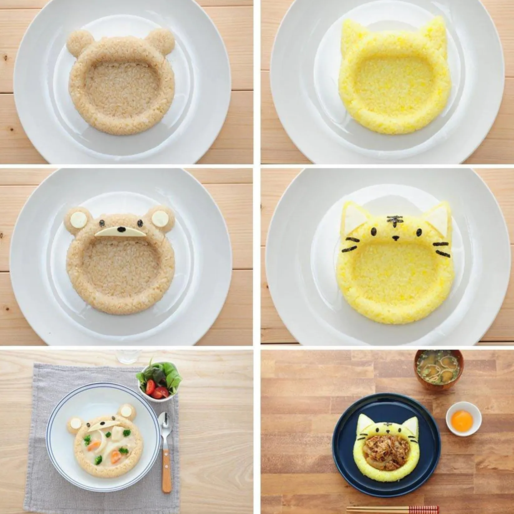 Arnest Japanese Ingredients|Japanese Tableware^Animal Rice Mould Set for Curry