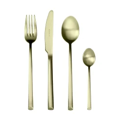 Herdmar Cutlery|Tableware Brands^Arco Brushed Champagne Gold 4 Piece Place Setting Cutlery Set