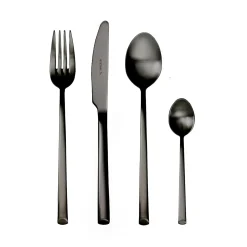 Herdmar Cutlery|Tableware Brands^Arco Matte Black 4 Piece Place Setting Cutlery Set