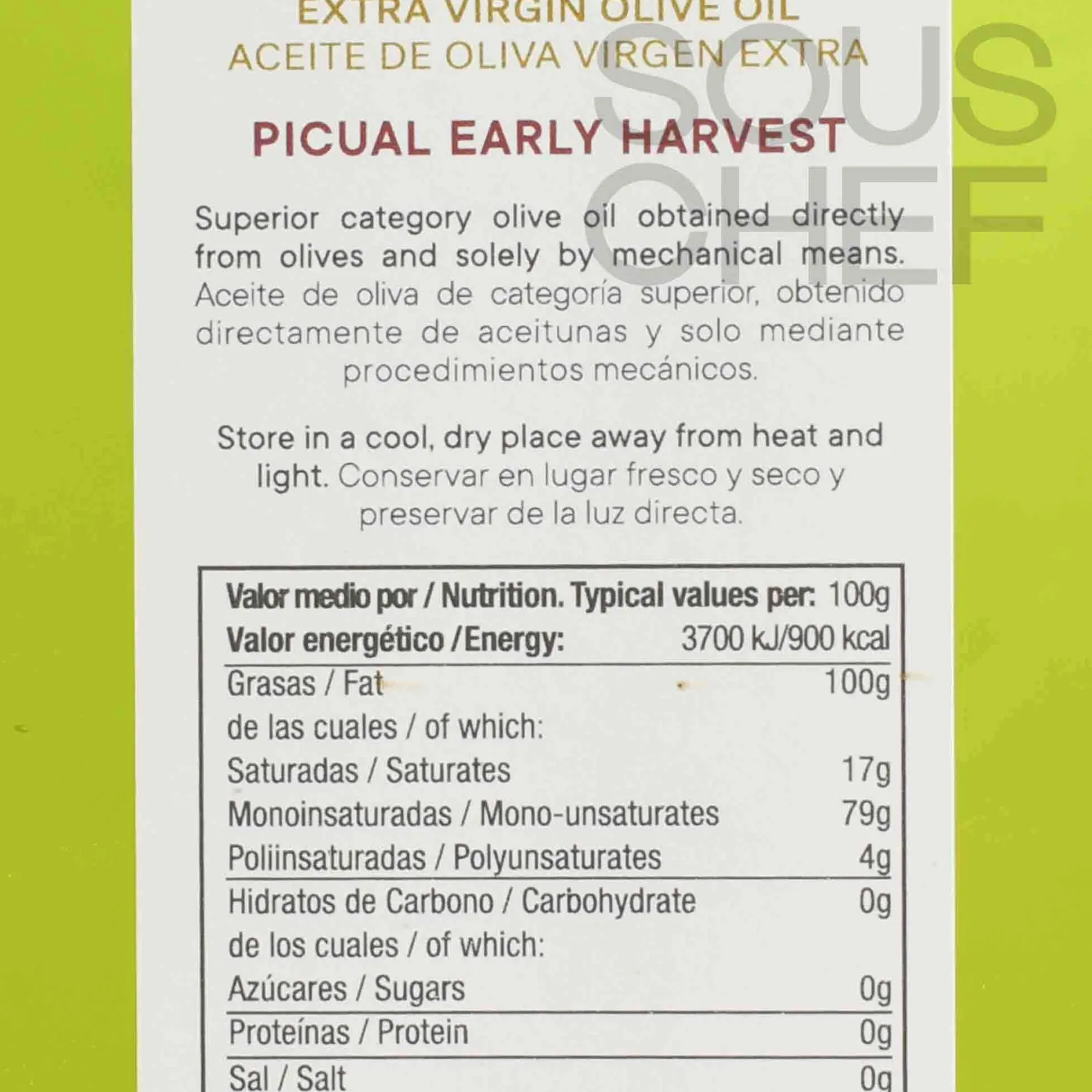 Axioma Ingredients Brands|Spanish Ingredients^Early Harvest Picual Extra Virgin Olive Oil, 500ml