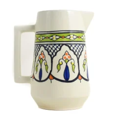 Tunisian Ceramics Tableware Brands|Middle Eastern Ingredients^Azraq Patterned Jug, 18cm