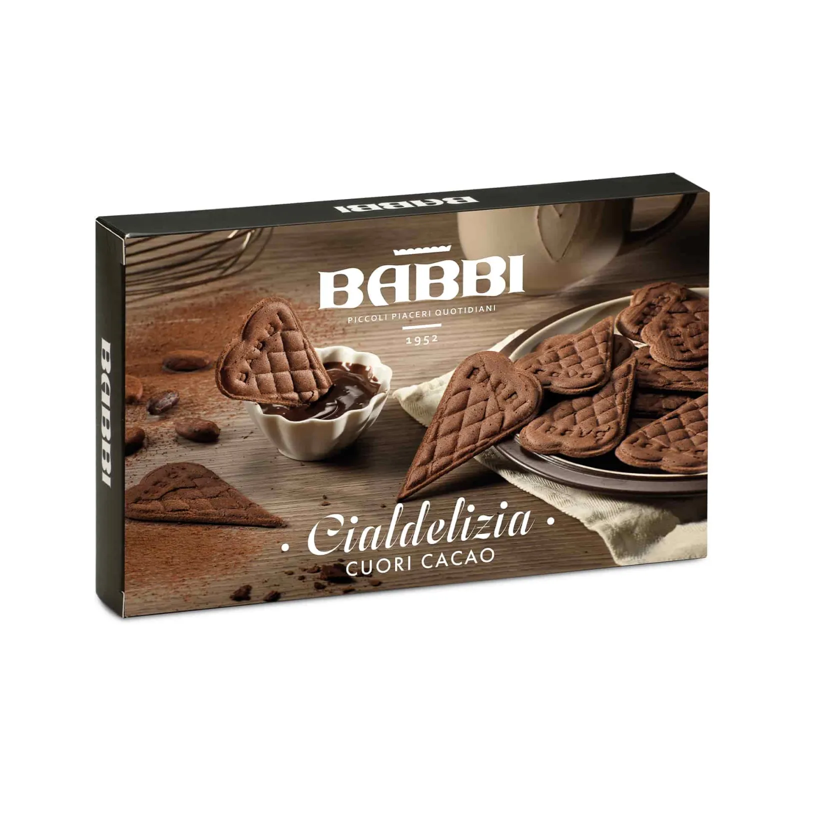 Babbi Ingredients Brands|Italian Ingredients^Cuori Cacao Heart Wafter Biscuits, 12 Pieces