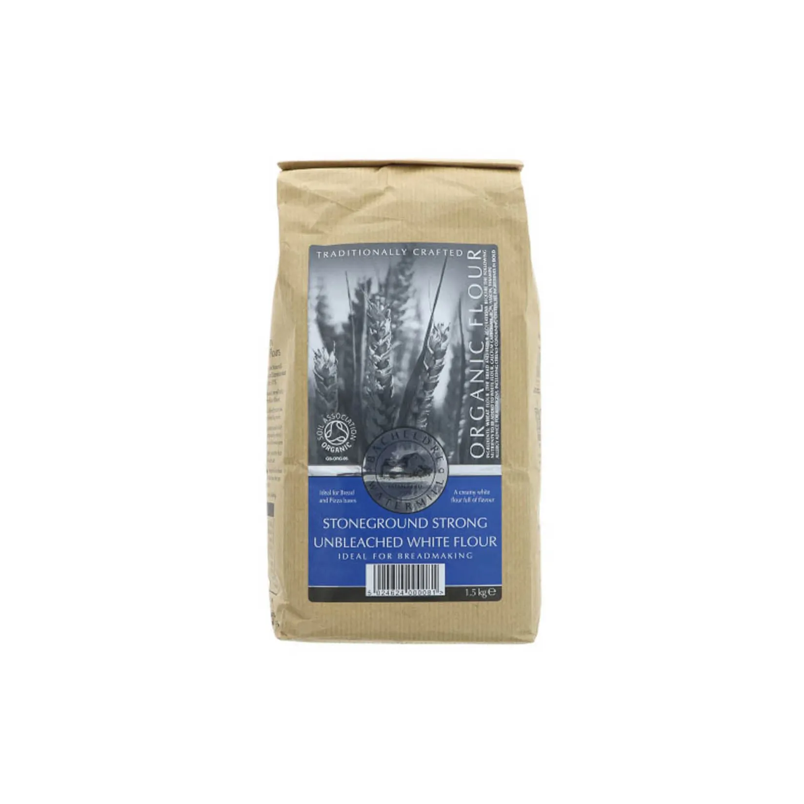 Bacheldre Watermill Made In The Uk|Baking Ingredients^Bacheldre Organic Stoneground Unbleached Strong White Flour, 1.5kg
