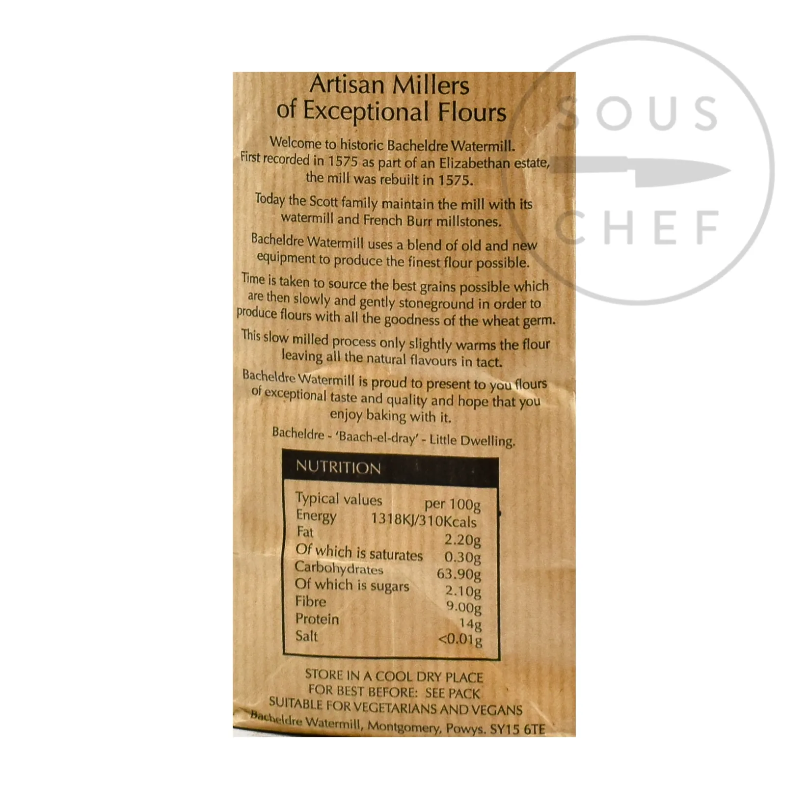 Bacheldre Watermill Made In The Uk|Baking Ingredients^Bacheldre Organic Stoneground Strong Wholemeal Flour, 1.5kg