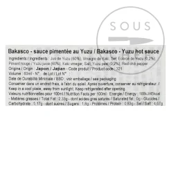 Bakasco Ingredients Brands|Japanese Ingredients^Yuzu Hot Sauce, 60ml