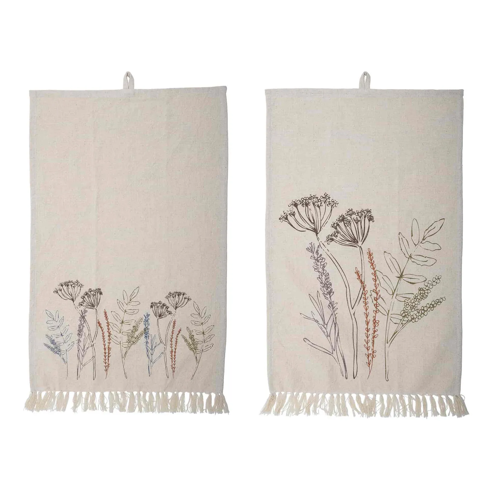 Bloomingville Kitchen Textiles & Clothing^Bea Floral Cotton Tea Towel