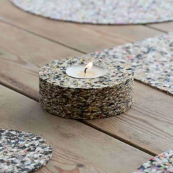 Liga Tableware Brands^Beach Clean Recycled Cork Tealight Holder, 9cm