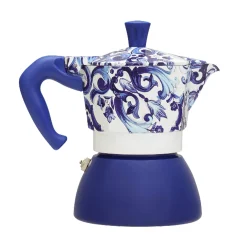 Bialetti Italian Ingredients|Tableware Brands^x Dolce & Gabbana Blue Moka Induction Coffee Maker, 4 Cup