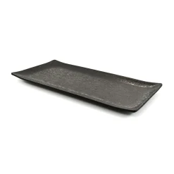 Melamine Tableware Brands|Table Setting^Black Rectangle Serving Plate, 30x15cm