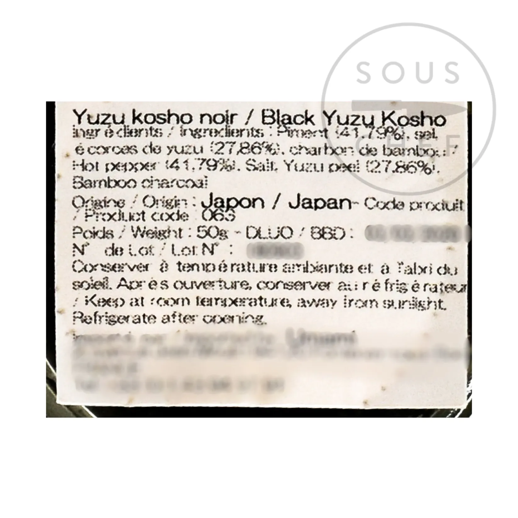 Kabosu Honke Ingredients Brands|Japanese Ingredients^Black Yuzu Kosho, 50g