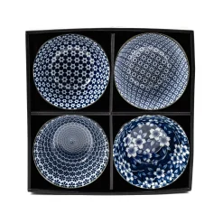 Kiji Stoneware & Ceramics Tableware Brands|Japanese Ingredients^Blue & White Rice Bowl Boxed Gift Set