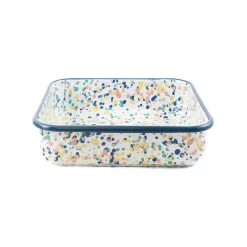 Kapka Baking Supplies & Equipment^Blue Dot Enamel Square Roasting & Serving Dish, 21cm