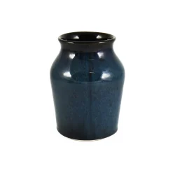 Ceramica Nicola Tableware Brands^Blue Glaze Salt Pot with Cork Lid