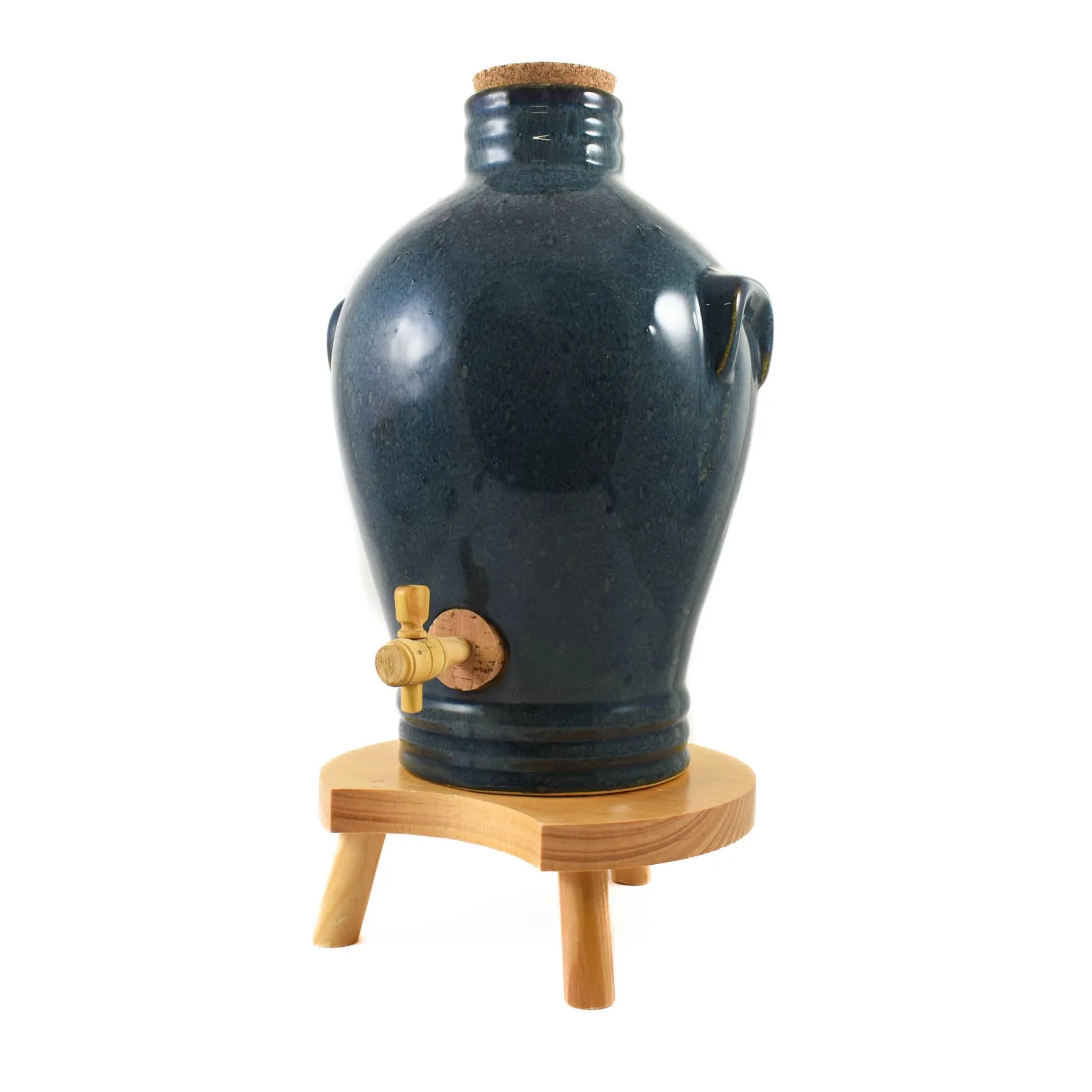 Ceramica Nicola Pickling, Preserving & Fermenting Jars^Blue Glaze Vinaigrier, 3L