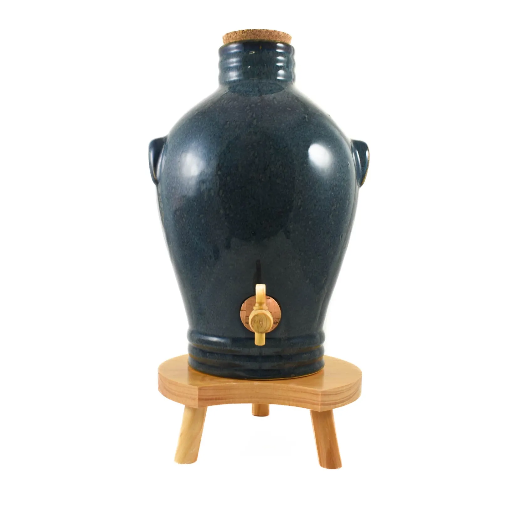 Ceramica Nicola Pickling, Preserving & Fermenting Jars^Blue Glaze Vinaigrier, 3L