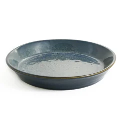 Ceramica Nicola Crockery & Dinnerware|Bowls^Blue Glaze Wide Shallow Bowl
