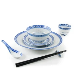 Chinese Tableware Tableware Brands|Chinese Ingredients^Blue Rice Pattern Dinner Plate, 26cm