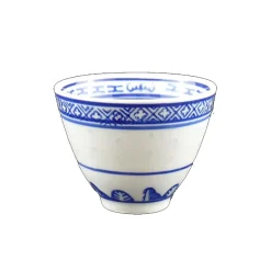 Chinese Tableware Tableware Brands^Blue Rice Pattern Tea Cup, 80ml