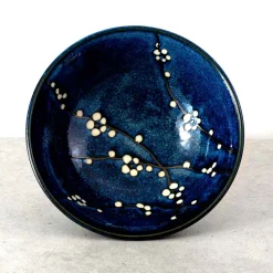 Kiji Stoneware & Ceramics Japanese Ingredients|Japanese Tableware^Blue Sakura Ramen Bowl, 21cm