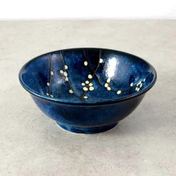 Kiji Stoneware & Ceramics Japanese Ingredients|Japanese Tableware^Blue Sakura Ramen Bowl, 21cm
