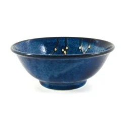 Kiji Stoneware & Ceramics Japanese Ingredients|Japanese Tableware^Blue Sakura Ramen Bowl, 21cm