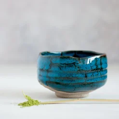 Kiji Stoneware & Ceramics Japanese Ingredients|Japanese Tableware^Blue Storm Matcha Bowl, 11.7cm
