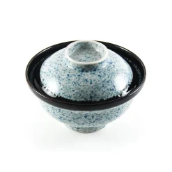 Kiji Stoneware & Ceramics Tableware Brands|Japanese Ingredients^Blue Wave Covered Bowl, 15.7cm