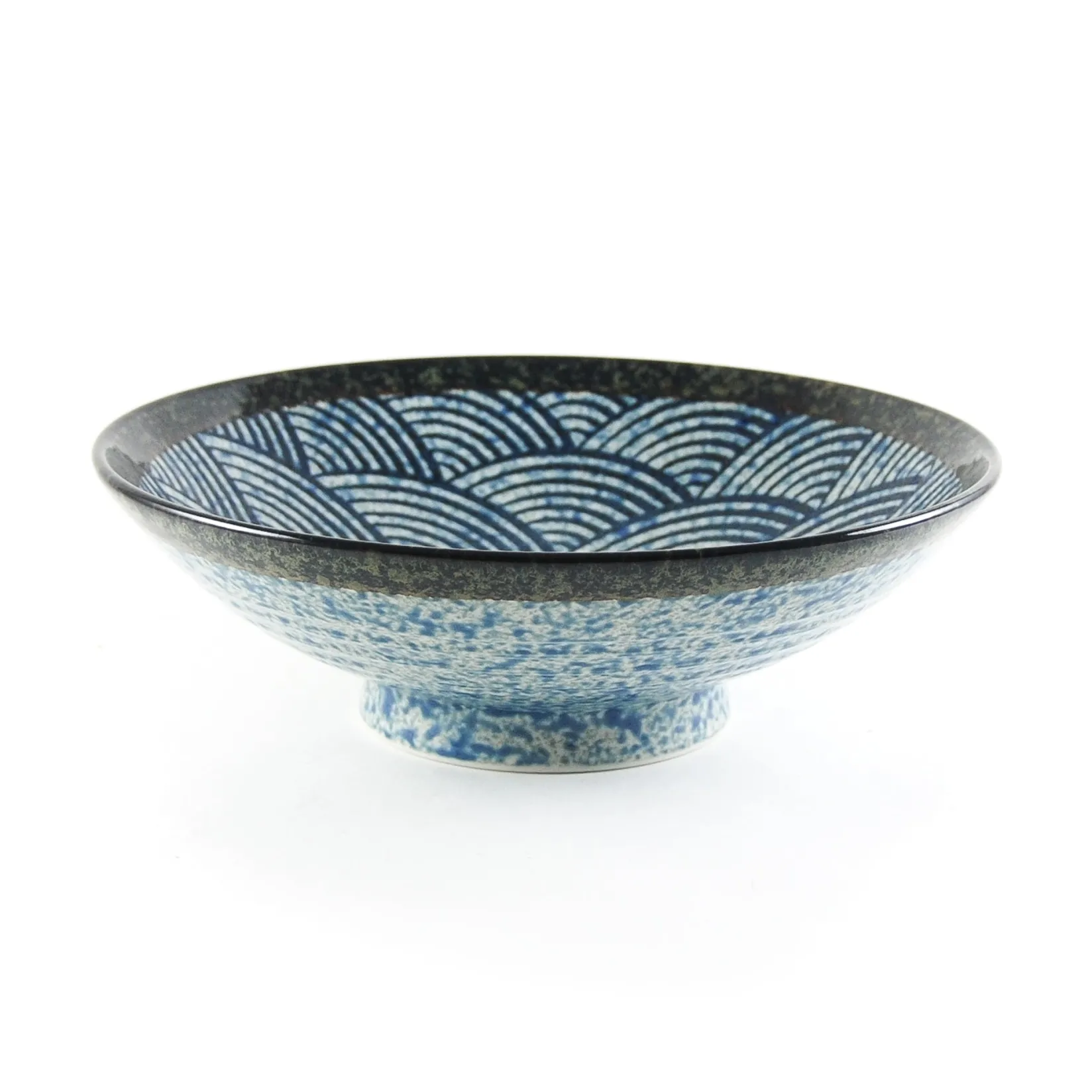 Kiji Stoneware & Ceramics Tableware Brands|Japanese Ingredients^Blue Wave Large Shallow Bowl, 24.3cm
