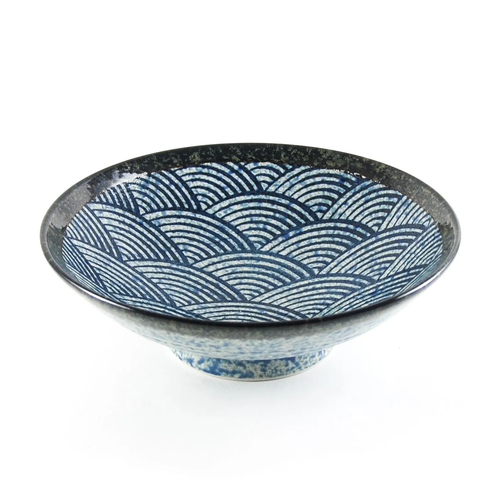 Kiji Stoneware & Ceramics Tableware Brands|Japanese Ingredients^Blue Wave Large Shallow Bowl, 24.3cm
