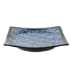 Kiji Stoneware & Ceramics Japanese Ingredients|Plates^Blue Wave Large Square Plate, 23.5cm