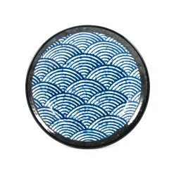Kiji Stoneware & Ceramics Tableware Brands|Japanese Ingredients^Blue Wave Medium Plate, 22cm