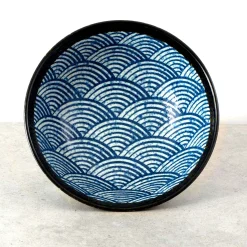 Kiji Stoneware & Ceramics Japanese Ingredients|Japanese Tableware^Blue Wave Ramen Bowl, 21cm