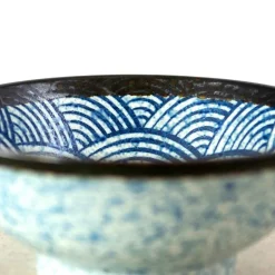 Kiji Stoneware & Ceramics Japanese Ingredients|Japanese Tableware^Blue Wave Ramen Bowl, 21cm