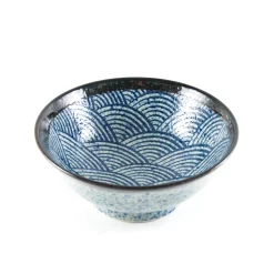 Kiji Stoneware & Ceramics Japanese Ingredients|Japanese Tableware^Blue Wave Ramen Bowl, 21cm