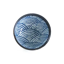Kiji Stoneware & Ceramics Tableware Brands|Japanese Ingredients^Blue Wave Rice Bowl, 12cm