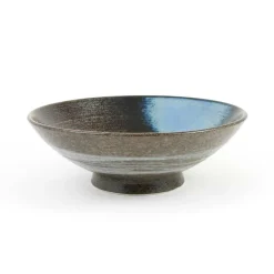 Kiji Stoneware & Ceramics Tableware Brands|Japanese Ingredients^Blue-Black Glaze Bowl, 24cm
