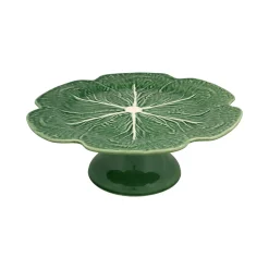 Bordallo Pinheiro Serveware|Tableware Brands^Green Cabbage Cake Stand, 31cm