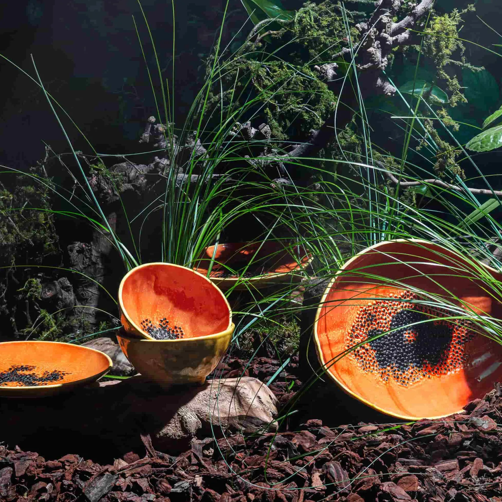 Bordallo Pinheiro Table Setting|Serveware^Tropical Fruits Papaya Serving Platter, 35x23cm