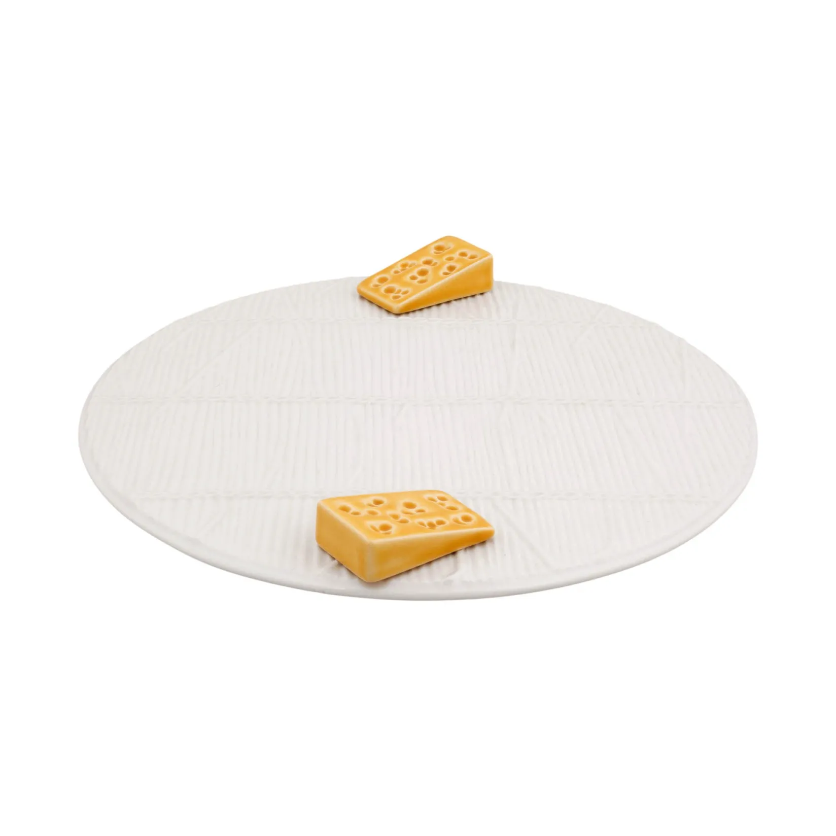 Bordallo Pinheiro Table Setting|Serveware^White Cheese Tray with Yellow Cheese