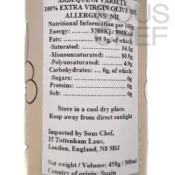 Bravoleum Ingredients Brands|Spanish Ingredients^Arbequina Extra Virgin Olive Oil, 500ml