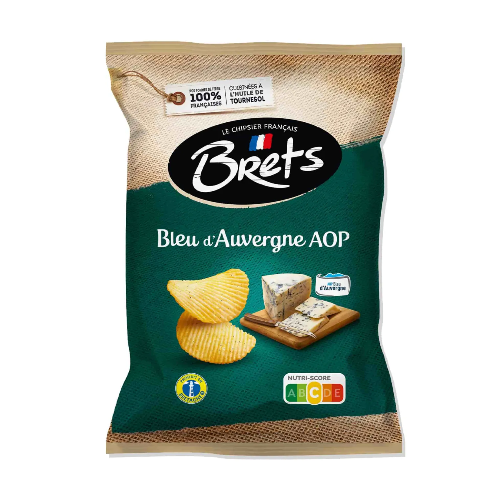 Bret's Crisps Snacks|Ingredients Brands^Bret's Bleu d'Auvergne DOP Blue Cheese Crisps, 125g