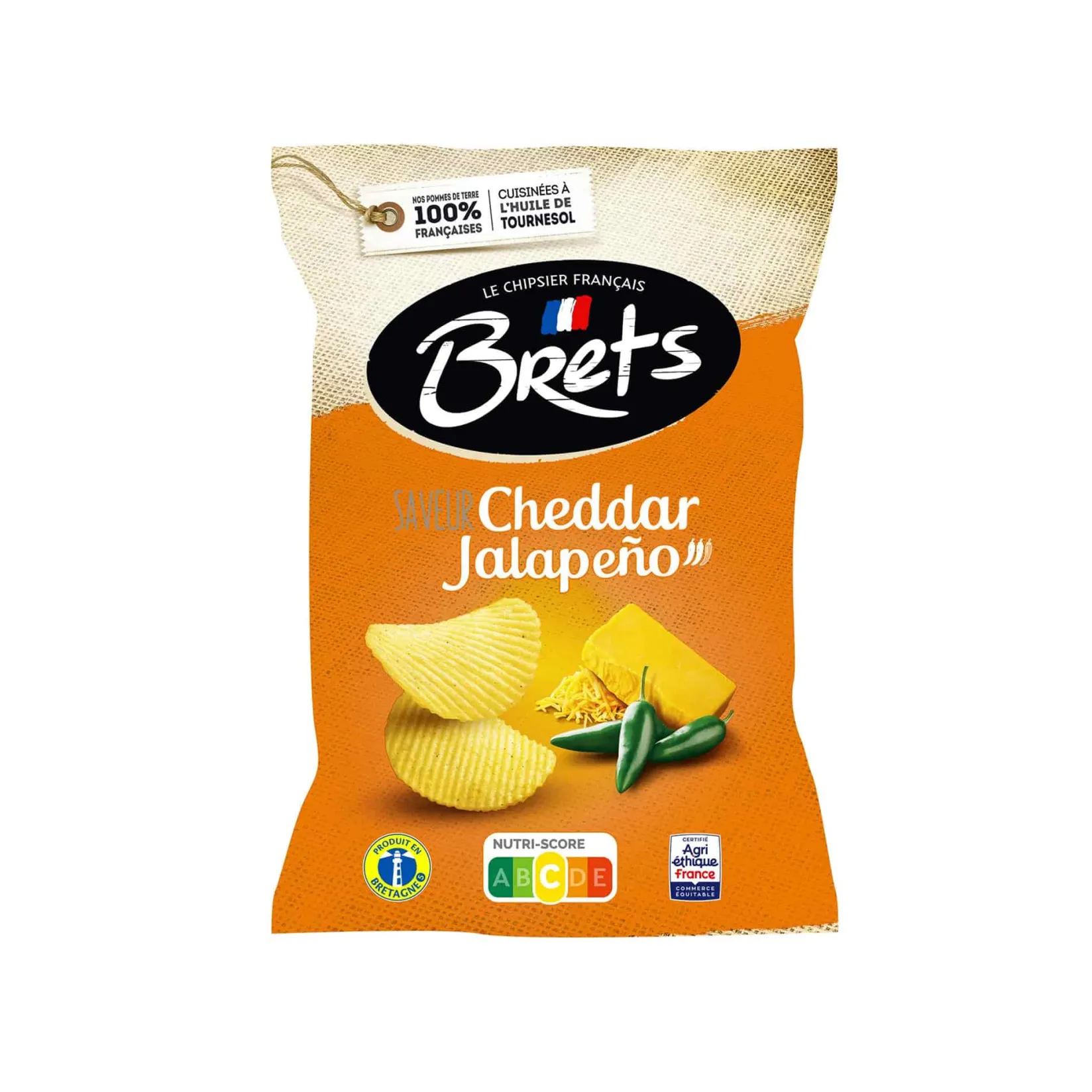 Bret's Crisps Ingredients Brands|Snacks^Bret's Cheddar Jalepeno Crisps, 125g